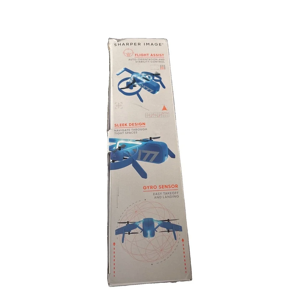Sharper Image Sky Propeller RC Quadcopter w/ LED Lights, Blue